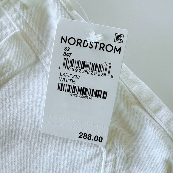 NWT FRAME Denim Le Slim Palazzo High Rise Wide Leg Flare Jeans in White Size 32 - Picture 10 of 15